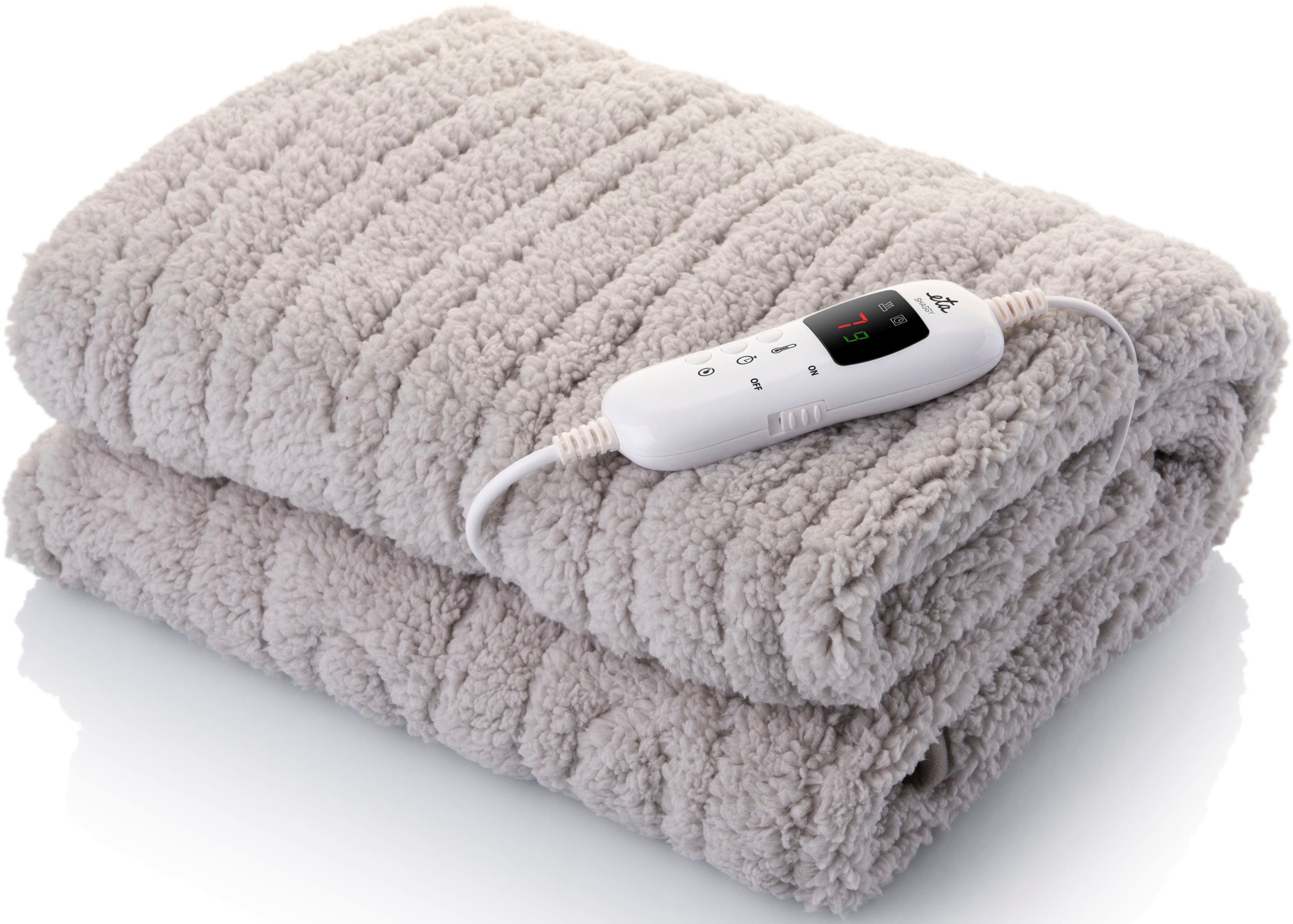 eta Heizdecke SHAGGY, 1-tlg., sehr weiches Polar Fleece, Timer, 7 Temperatustufen von 30-45 ˚C