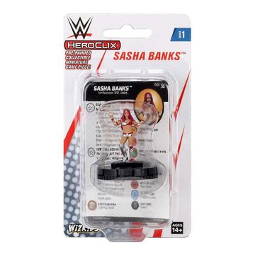 WizKids Merchandise-Figur WWE HeroClix Erweiterungspaket, Sasha Banks Figur & Charakterkarte, (Figur mit Charakterkarte), HeroClix Figur von Sasha Banks