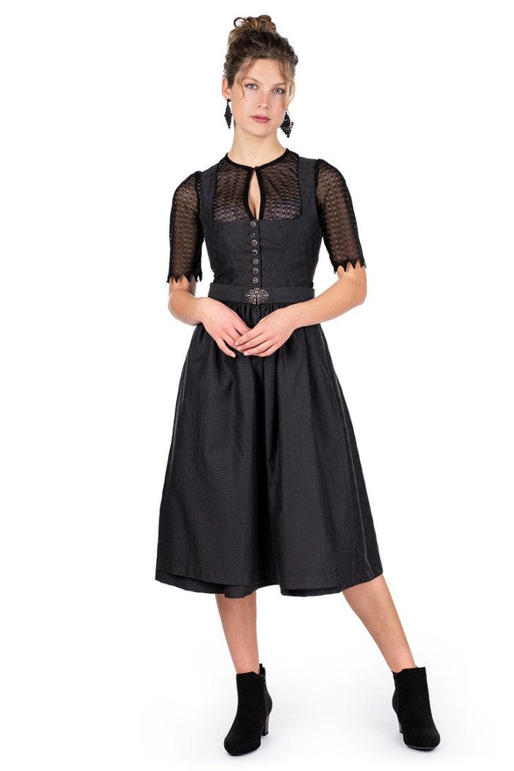 Hammerschmid Dirndlbluse Dirndlbluse - CLARA HA - schwarz, ecru
