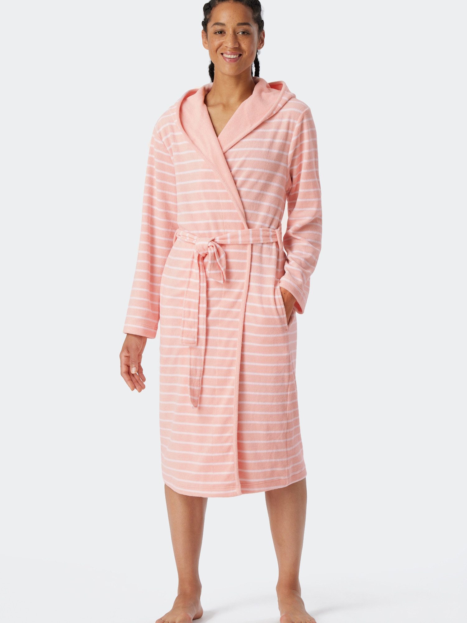 Schiesser Bademantel Feather Terry, Bade-mantel sauna Morgen-mantel günstig online kaufen