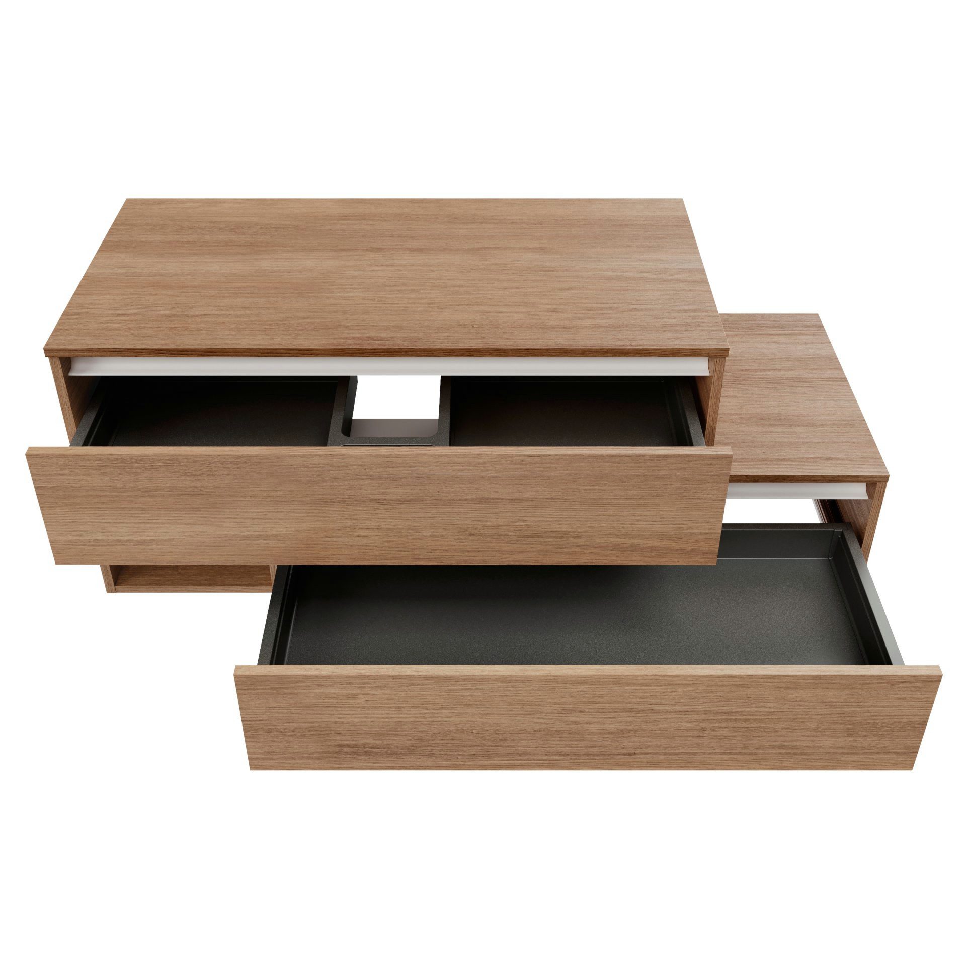 FACKELMANN Waschbeckenunterschrank VITA L-Waschtisch-Unterschrank mit Adeckplatte