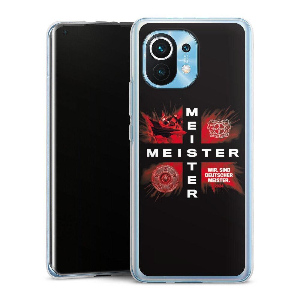 DeinDesign Handyhülle Bayer 04 Leverkusen Meister Offizielles Lizenzprodukt, Xiaomi Mi 11 Silikon Hülle Bumper Case Handy Schutzhülle