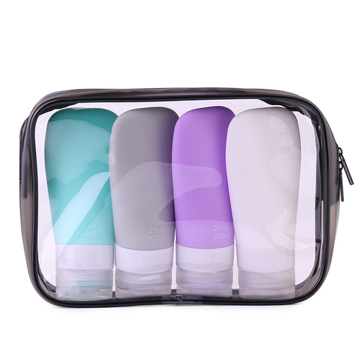 MAGICSHE Make-Up Organizer Silikon Reise Flasche Set, tragbarer  kosmetischer Behälter, set, Kann für andere Flüssigkeiten wie Duschgel  verwendet