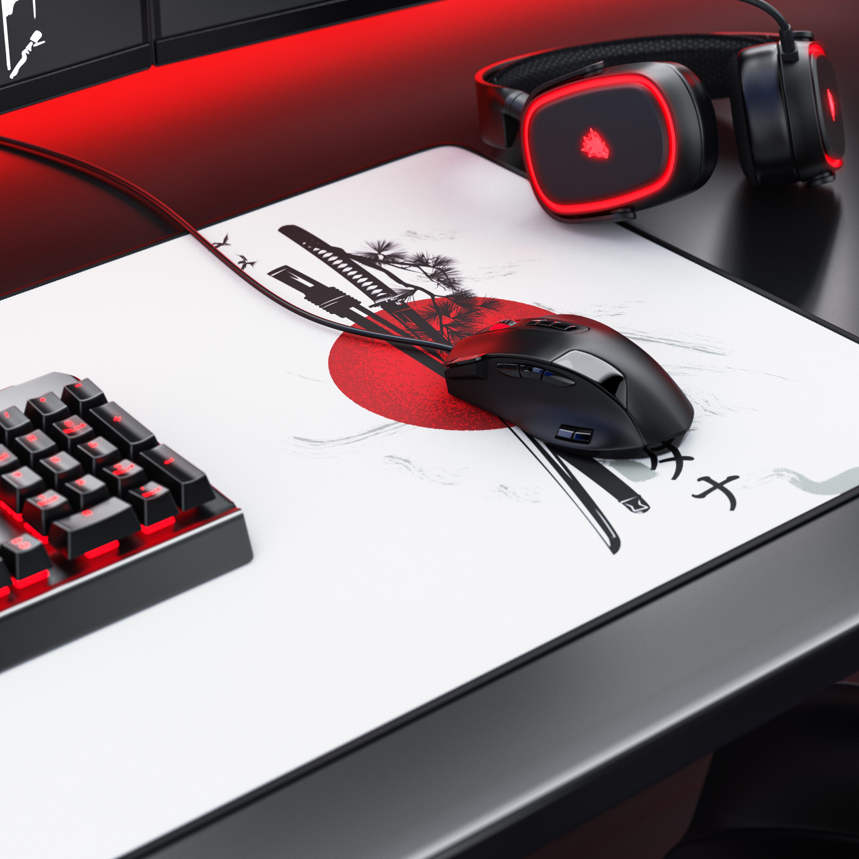 Titanwolf Gaming Mauspad XXL Speed Mousepad 900 x 400 x 3 mm, Schreibtischauflage, abwaschbar (1-St), rutschfeste Rückseite, Geschwindigkeit & Präzision, Japan  – Bild 4 von 5
