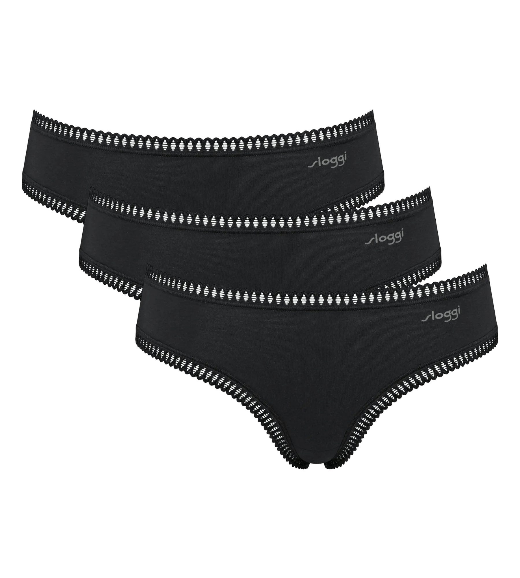 sloggi Hipster GO Crush (3er Pack) mit Spitzendetails, Multipack