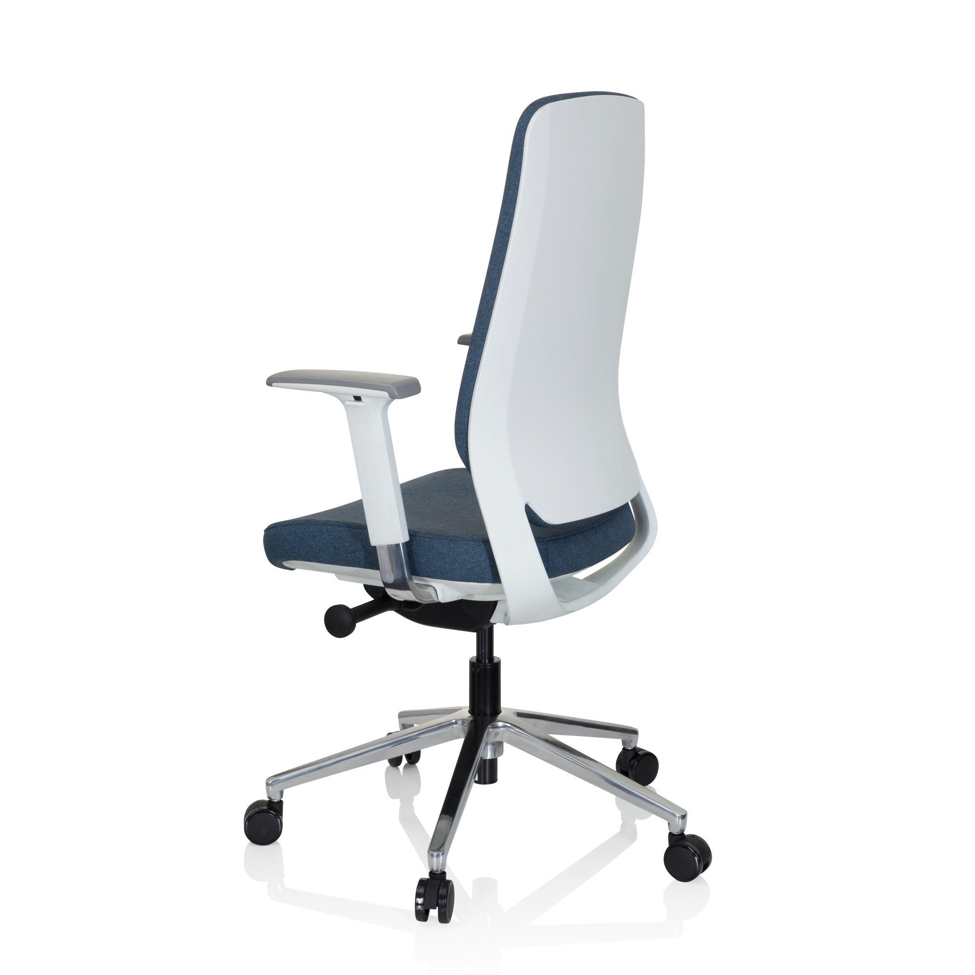hjh OFFICE Stoff T4 (1 CHIARO St), Drehstuhl Blau Profi Schreibtischstuhl Bürostuhl WHITE ergonomisch