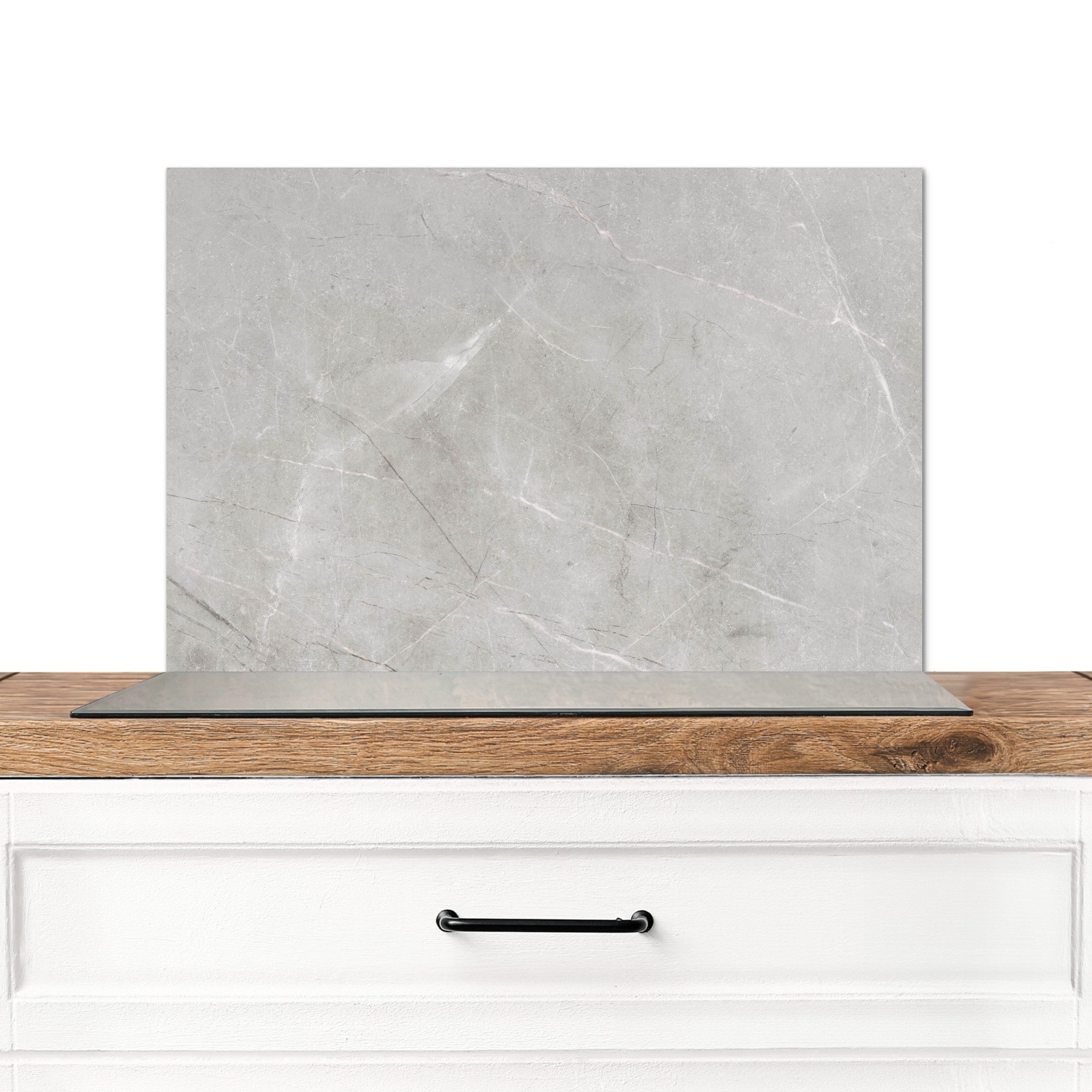 KitchenYeah Küchenrückwand Grau - Beton - Industriell, (1-tlg), Spritzschutz Küche, Küchendeko, 60x40 cm