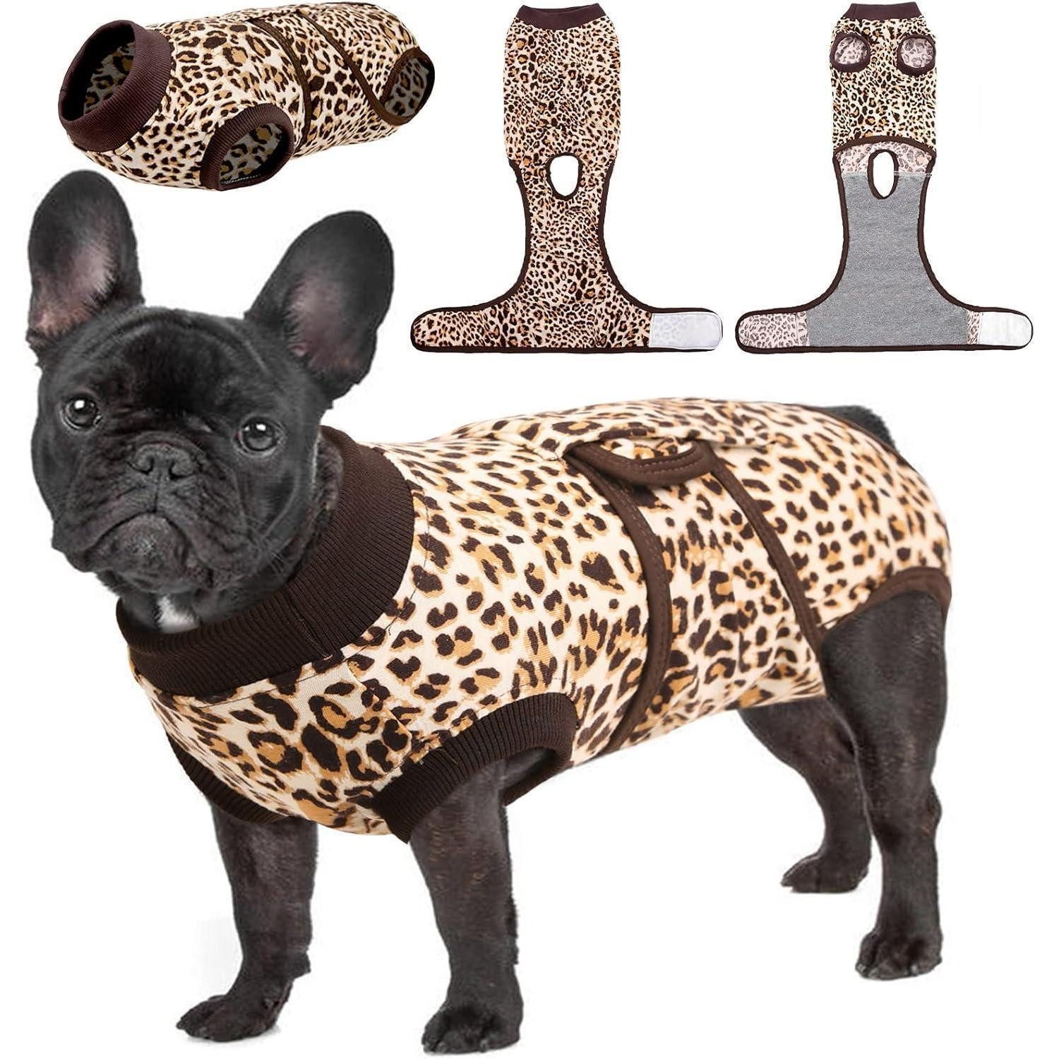 Kuoser OP-Body Hundebody OP Kastration Rüde Hündin XS Atmungsaktiv Braun