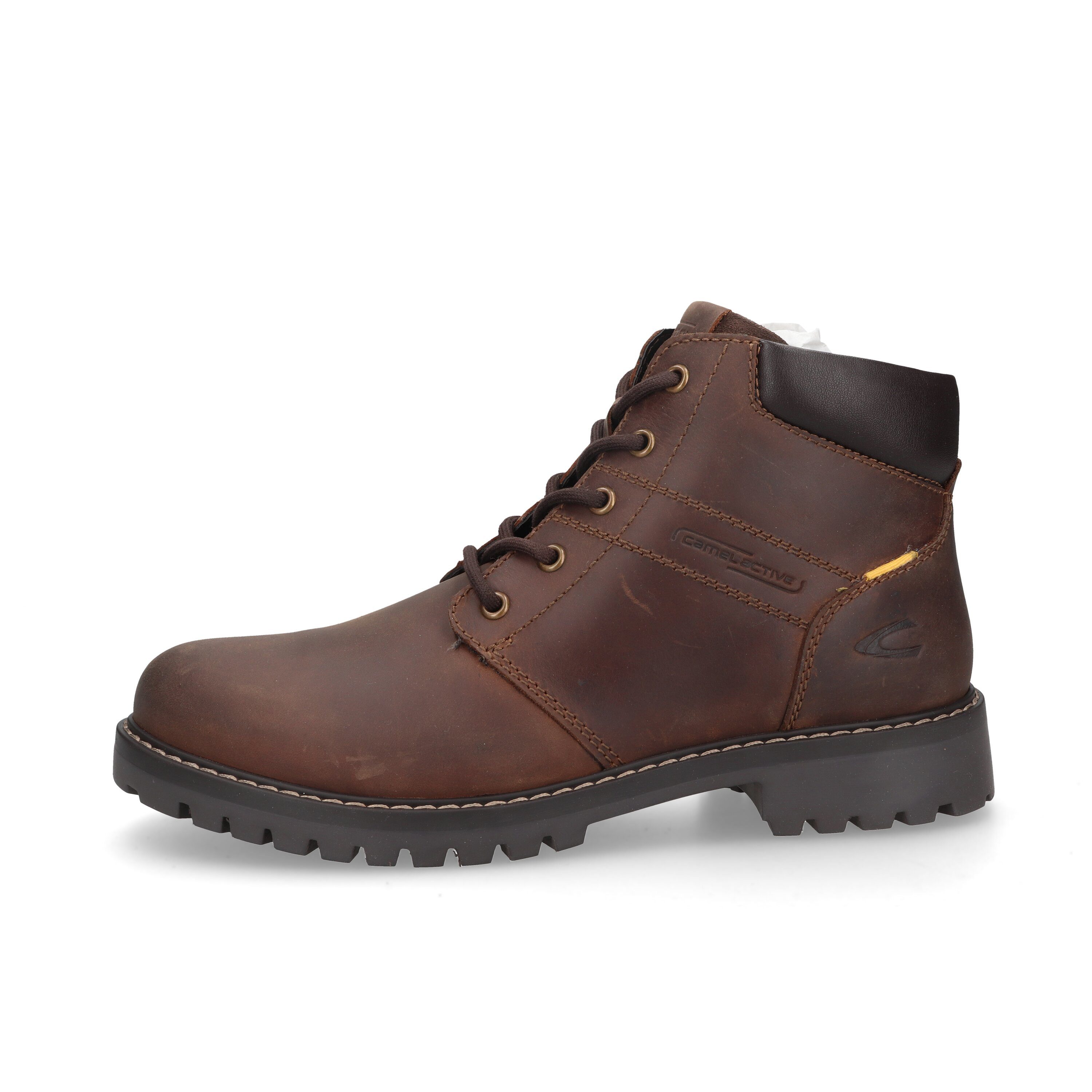 camel active Boots crazy horse/split CAFE Schnürboots