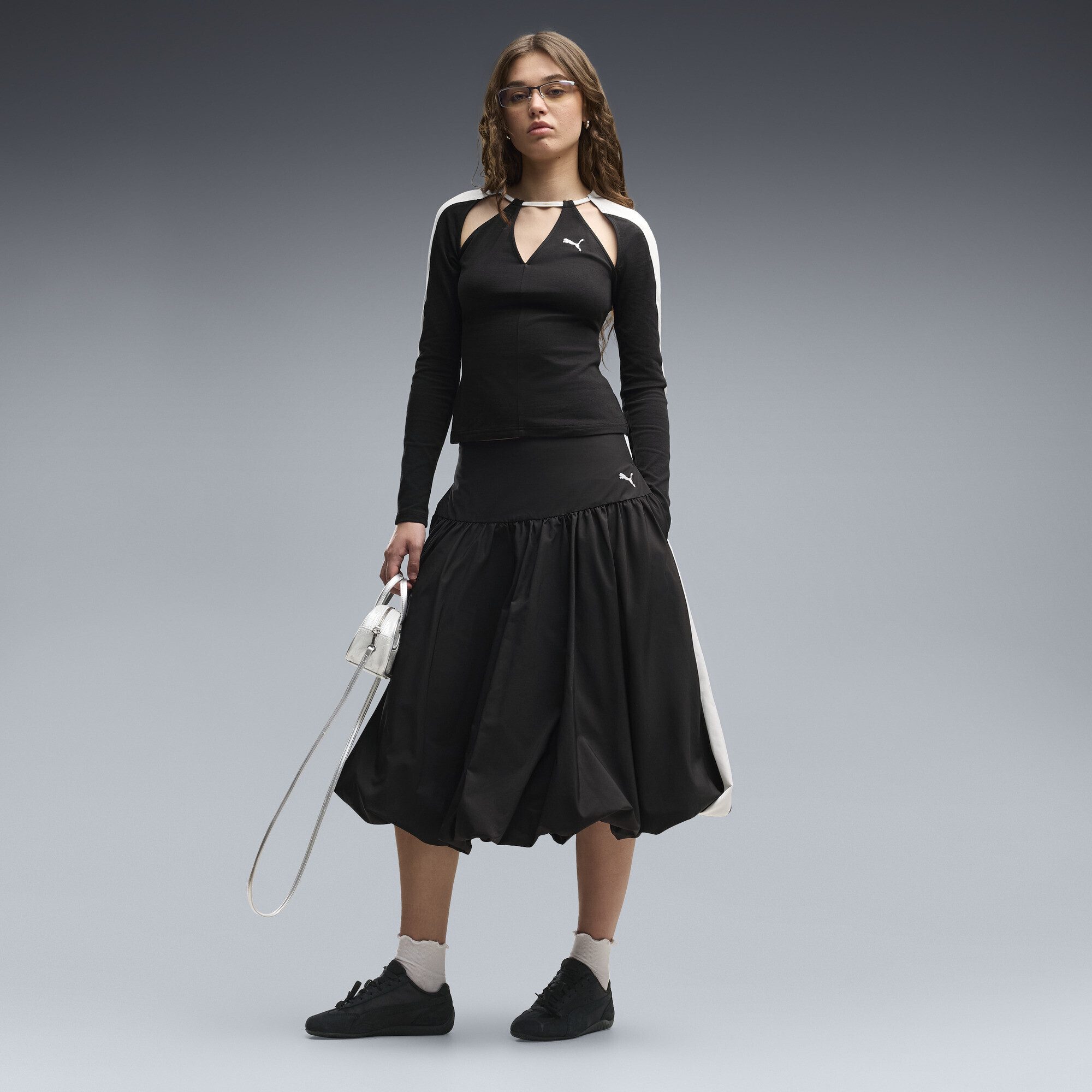 PUMA Jerseyrock T7 Balloon Midiskirt Damen