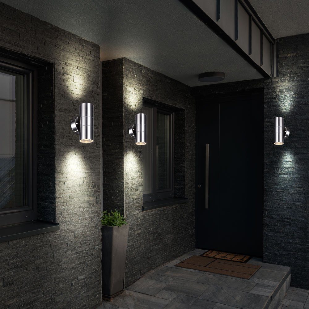 etc-shop Leuchte Beleuchtung Leuchtmittel DOWN Terrassen Fassaden nicht Wand Strahler inklusive, Außen-Wandleuchte, Außen UP
