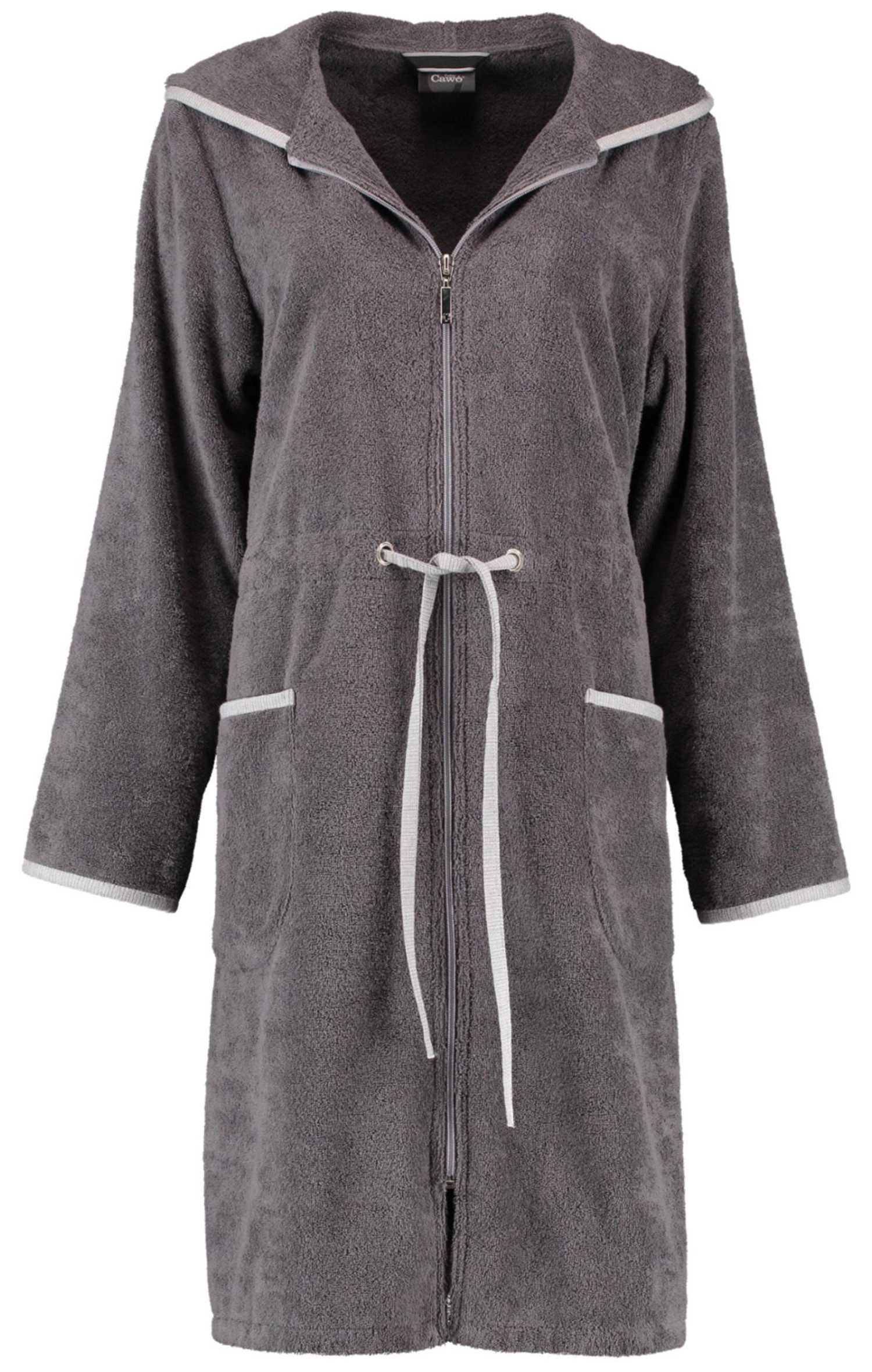 Cawö Damenbademantel Cawö Damen Bademantel, Baumwolle, Kapuze, Reißverschlu günstig online kaufen