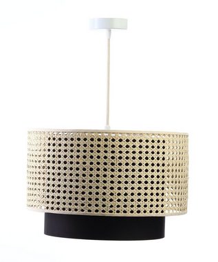 ONZENO Pendelleuchte Rattan Lacey Surreal 1 40x25x25 cm, einzigartiges Design und hochwertige Lampe