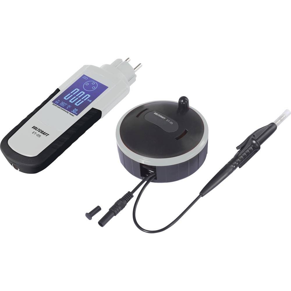 VOLTCRAFT Strommessgerät ET-05 Erdungsmessgerät 2000 Ω IP40 Steckdosenprüfung Durchgangsprüfung