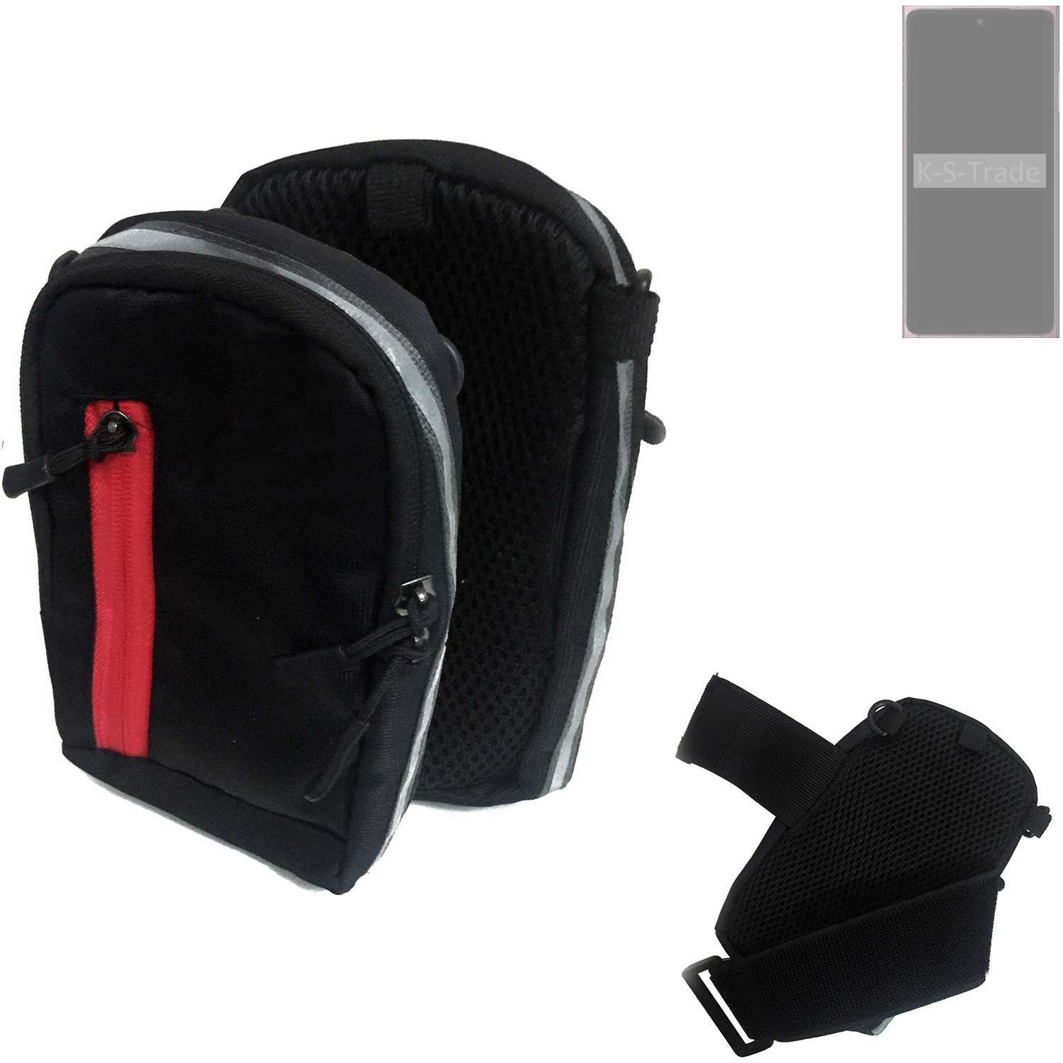 K-S-Trade Handyhülle für HMD Skyline, Outdoor Gürteltasche Holster Umhängetasche schwarz Handy Tasche