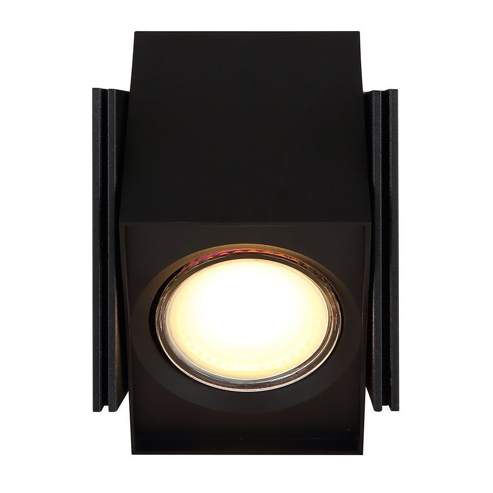 Wandleuchte, Wandleuchte schwarz inklusive, nicht Globo Spotlampe Leuchtmittel schwenkbar Flurleuchte 8,4cm Wandlampe B