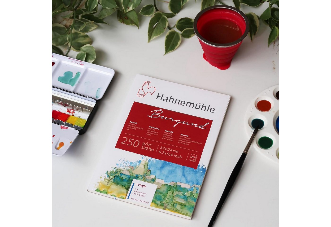 Thumbnail - Hahnemühle Aquarellblock Burgund