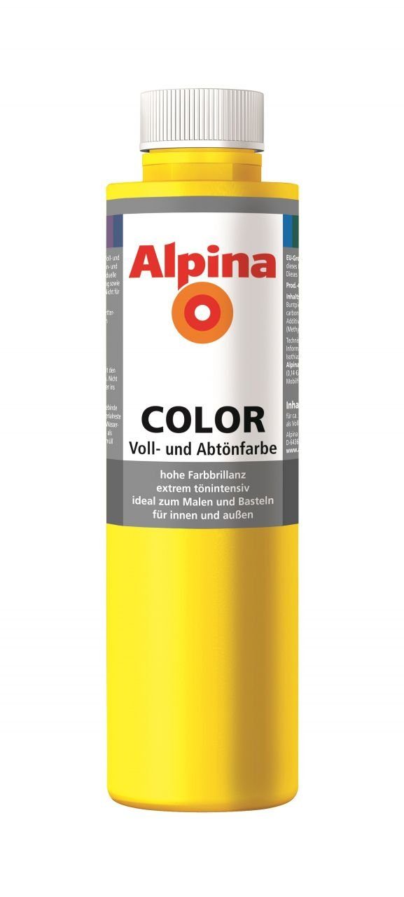 Alpina Vollton- und Abtönfarbe Alpina Sunny Yellow 750 ml sunny yellow  seidenmatt