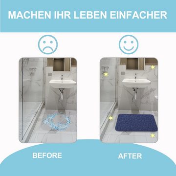 Badematte Badematte, Memory Foam Badematte, Rutschfest Waschbar 2-Tlg CALIYO, Memory Schaum, rutschhemmend beschichtet, schnell trocknend, strapazierfähig, Polyester, Badematte Duschvorleger Duschteppich für Badewanne, Dusche, Badezimmer