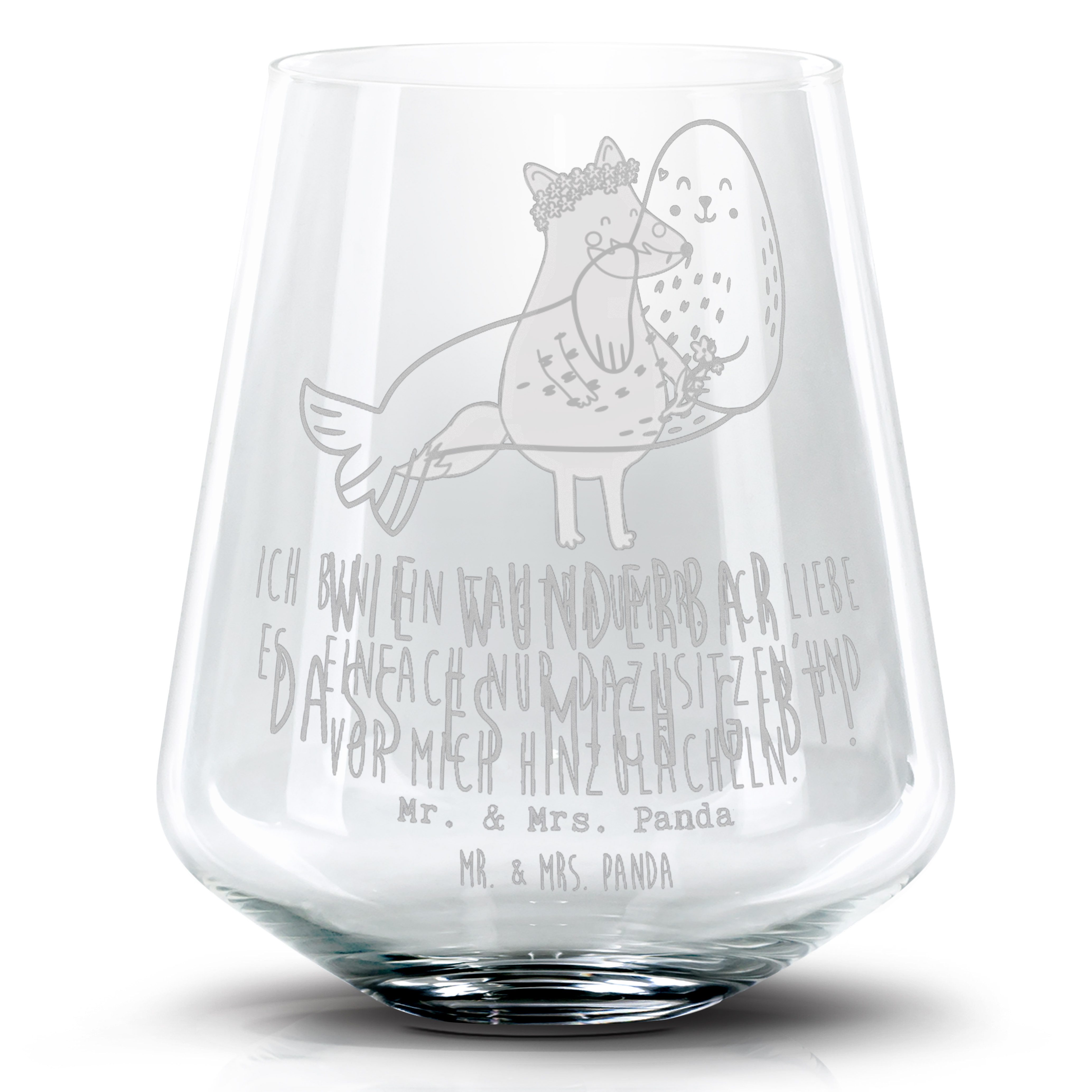 Mr. & Mrs. Panda Cocktailglas Robbe Lachen, Cocktail Glas, Transparent, Lustige Sprüche, Collins Gl, 1-tlg., Premium Glas