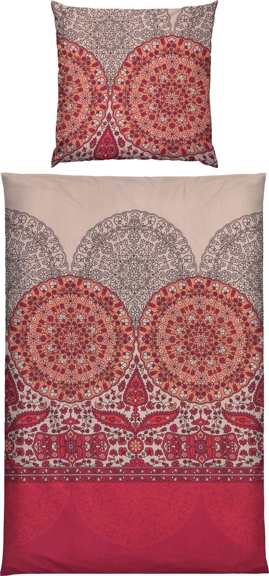 REDBEST Bettwäsche Bettwäsche, Mako-Satin, Satin Paisley/Ornamente