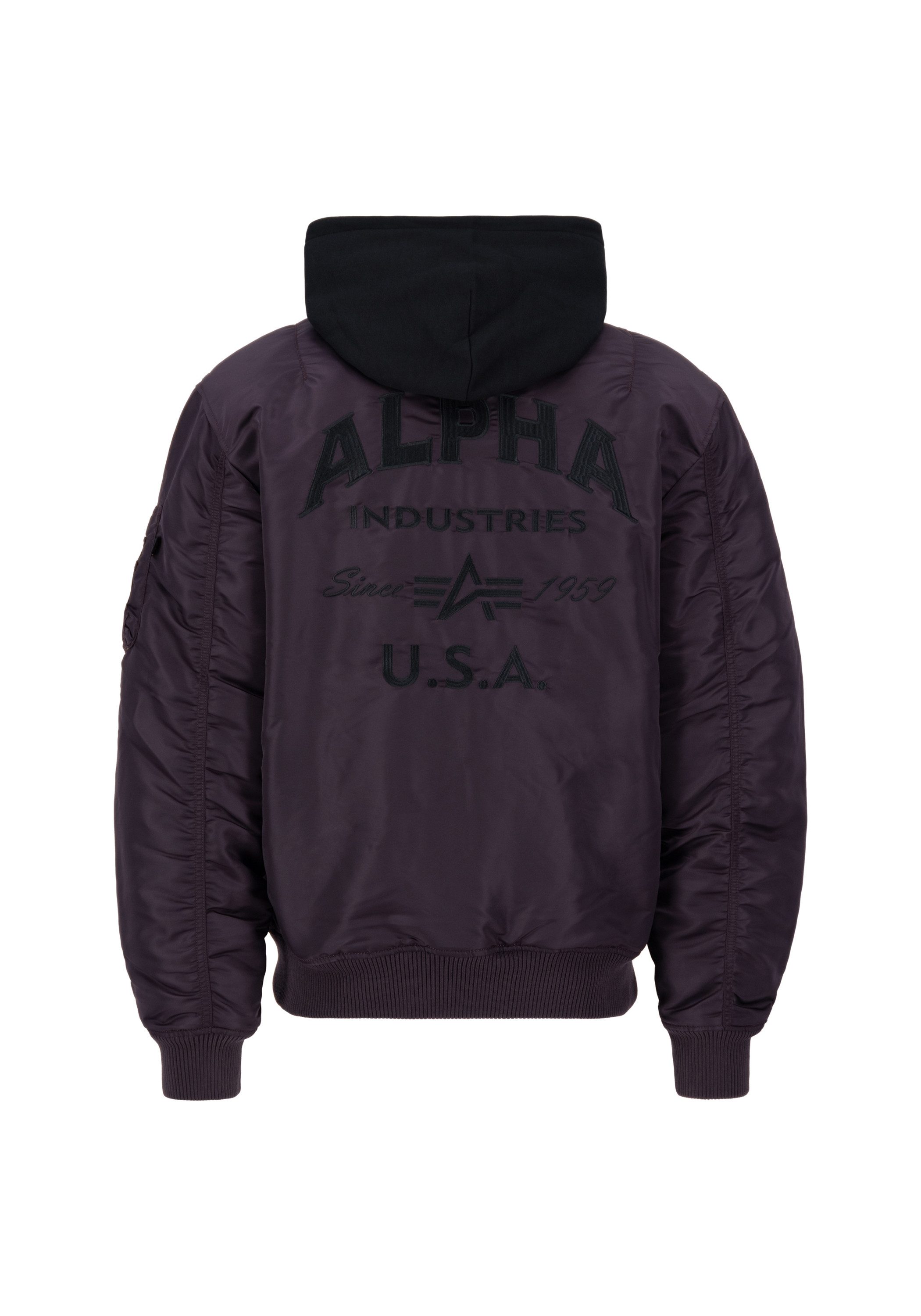 Alpha Industries Bomberjacke MA-1 Zip Hood Back EMB günstig online kaufen