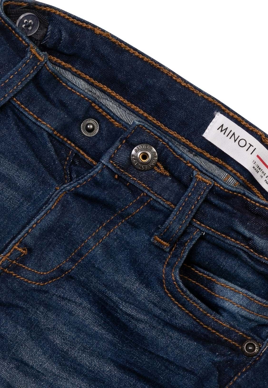 Jeans-Shorts Klassische Jeansshorts (1y-14y) Denim-Dunkelblau MINOTI
