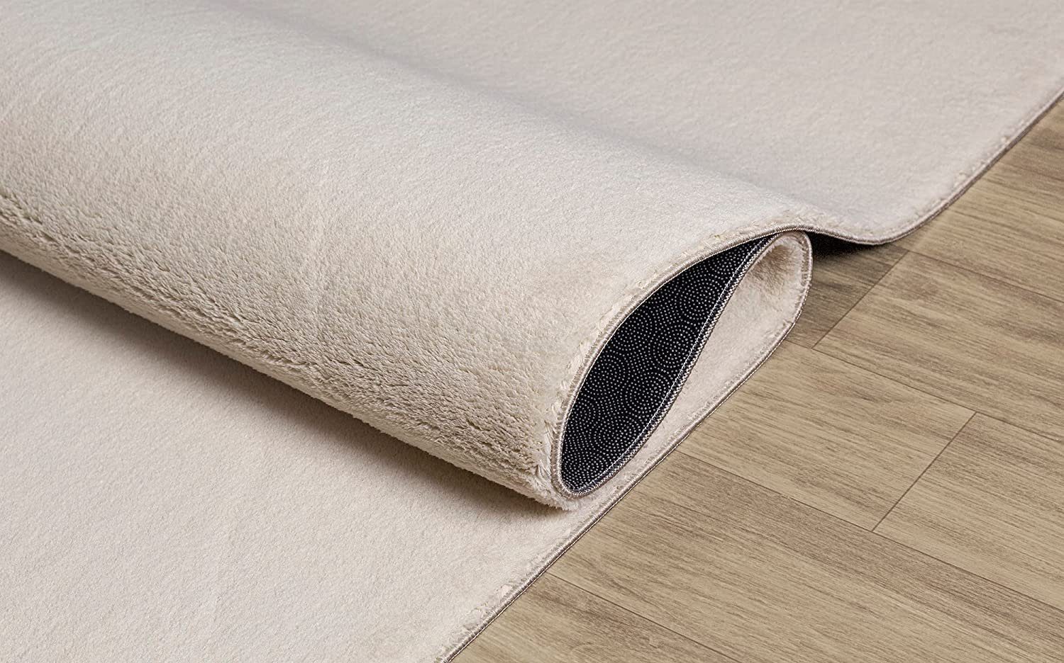 30 Felloptik, mm, Anti-Rutsch kuscheliger Kurzflor Beige Taos Waschbar Unterseite, Rechteck, Teppich Soft, Super Schlafzimmer, Teppich, Grad 16 bis Teppiche, Höhe: Wohnzimmer, Mias