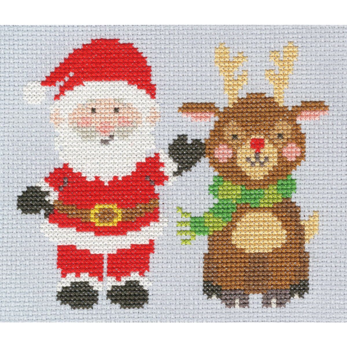 Bothy Threads Kreativset Kreuzstich Stickpackung "Fröhlich – Freunde", Zählmuster, 14x12cm, (embroidery kit by Marussia)