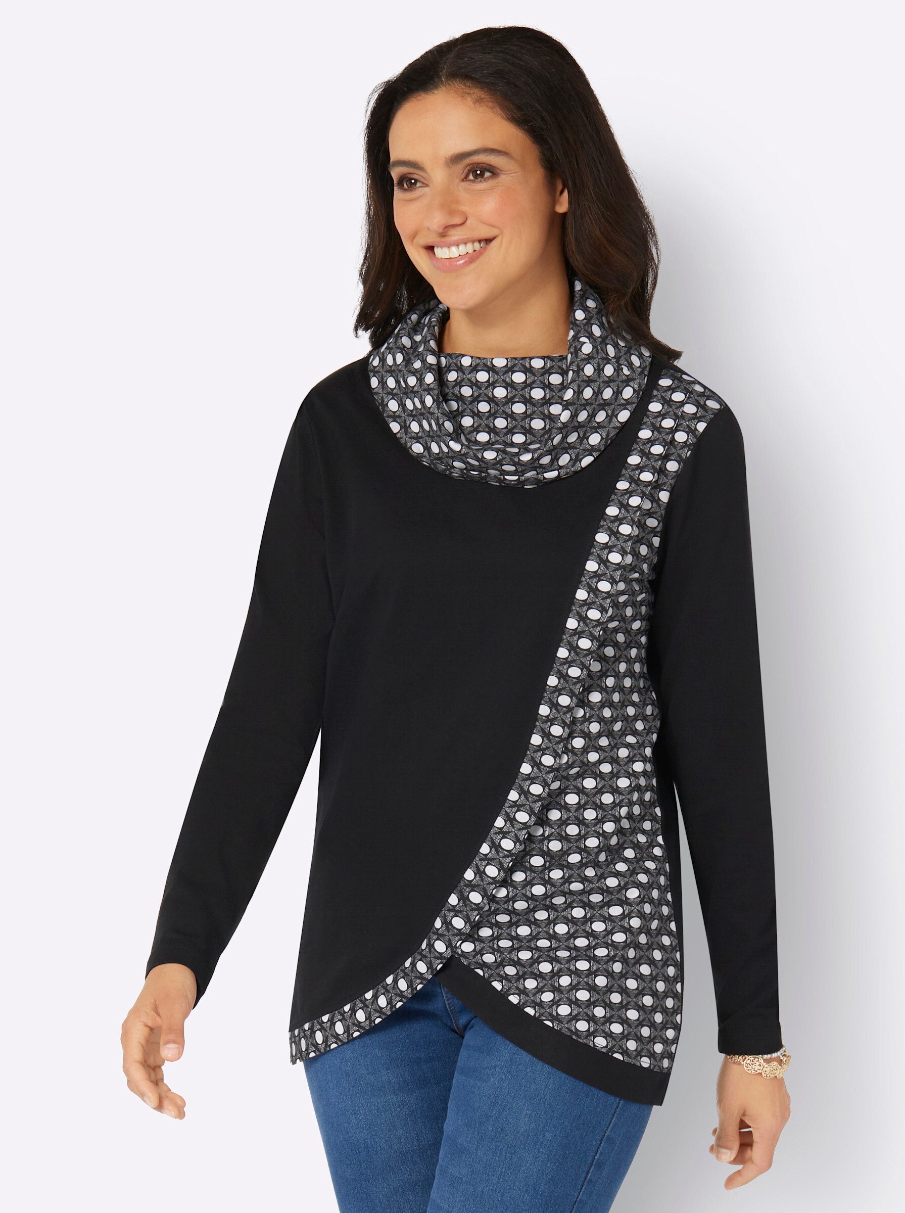 T-Shirt Rollkragen-Shirt