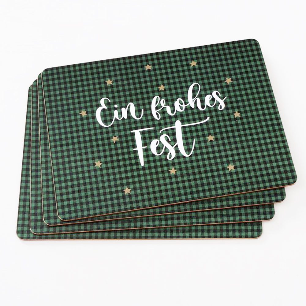 Steinnacher Bärbel Platzset Boltze Tischset Windsor 4er Set grün mit Schrif günstig online kaufen