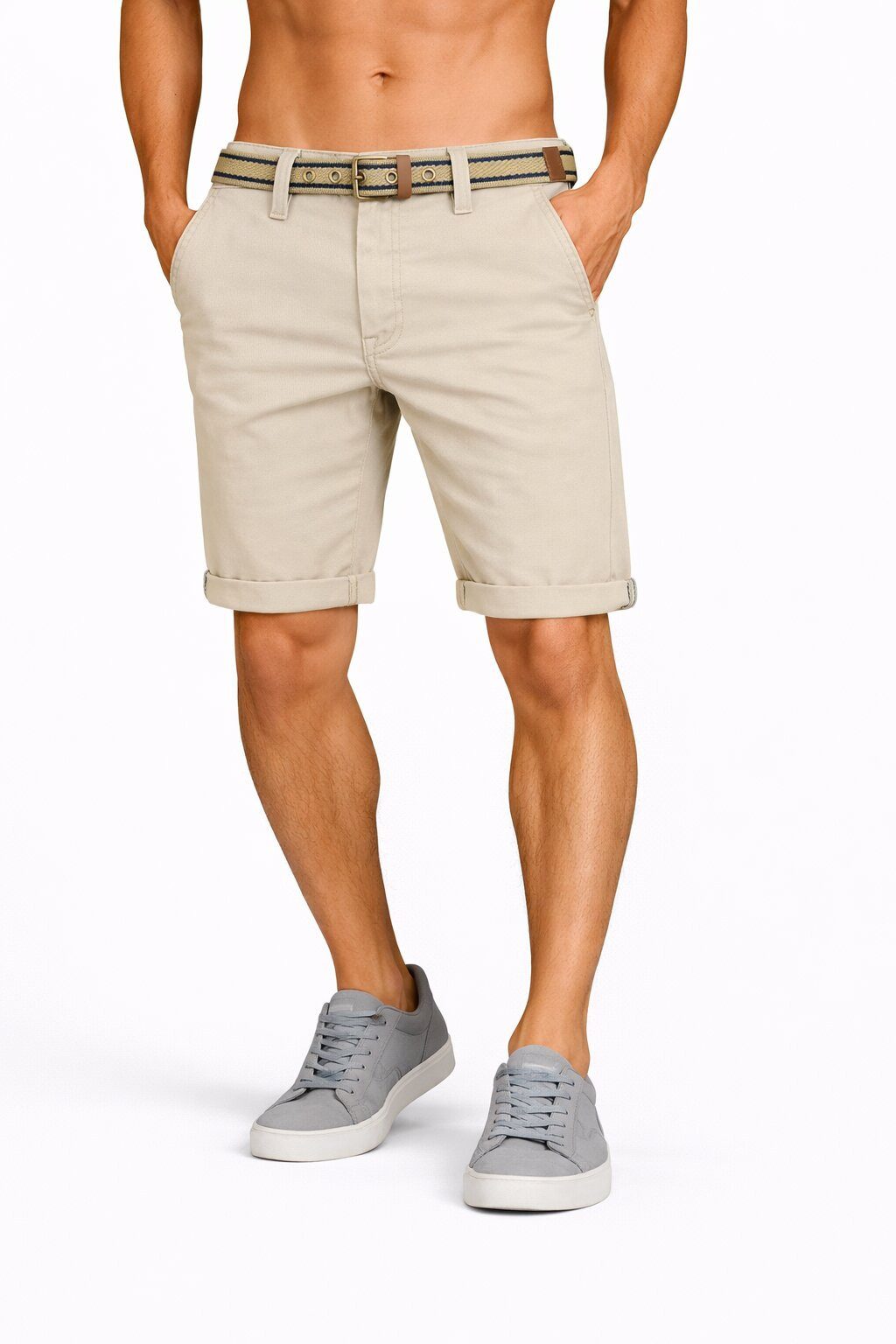 SUBLEVEL Shorts Herren Chino Shorts Jeans Flex Dehnbar Frühling Sommer Dehnbar Stretch Baumwolle