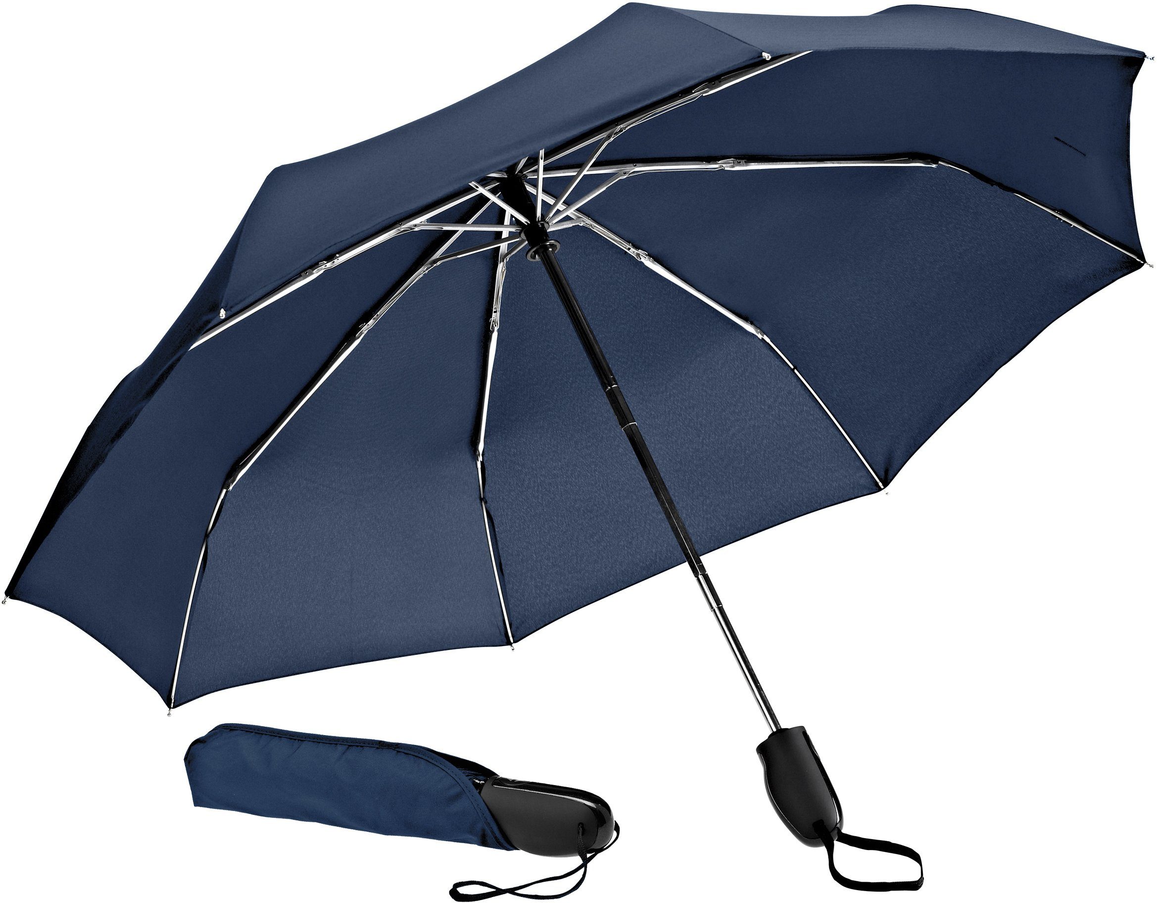 EuroSCHIRM® Taschenregenschirm Automatik 32S7, marineblau | Taschenschirme