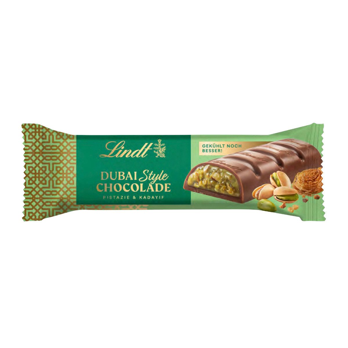 LINDT Schokolade, Lindt Dubai Style Chocolade Riegel mit Pistazien und Engelshaar 40g