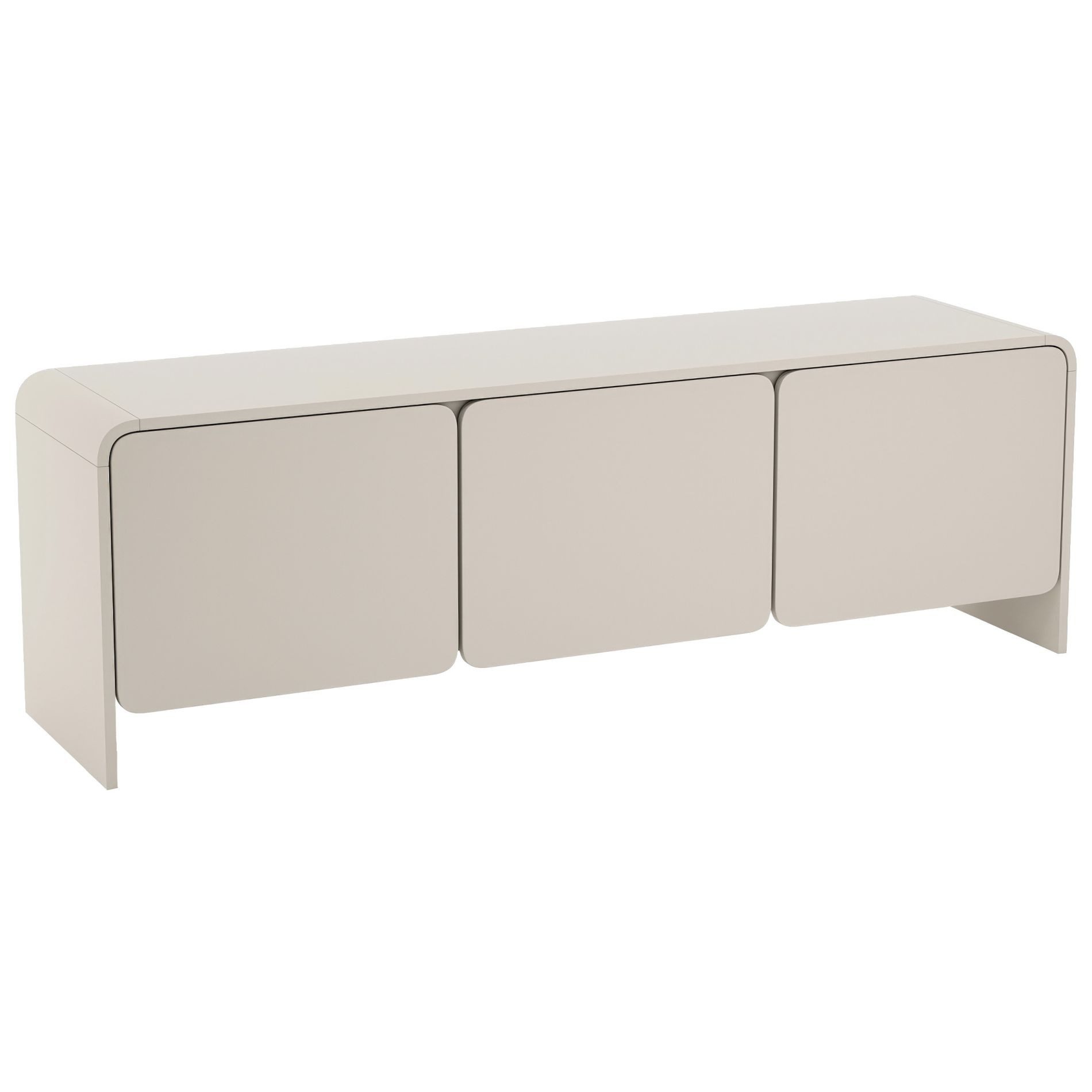 Selsey TV-Schrank LUMMO TV-Lowboard mit 3 Soft-Close-Türen und Stauraum, Kaschmirgrau