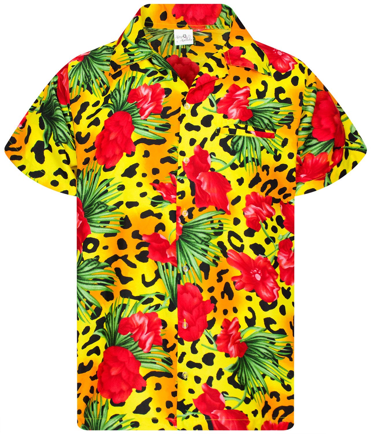 King Kameha Hawaiihemd Leopard Flowers Funky günstig online kaufen