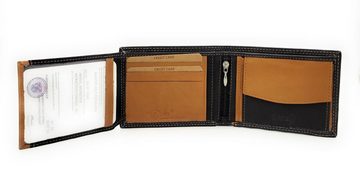 McLean Geldbörse Portemonnaie, echt Leder, mit RFID Schutz, Volllederausstattung, Reißverschlussfach innen, bicolor