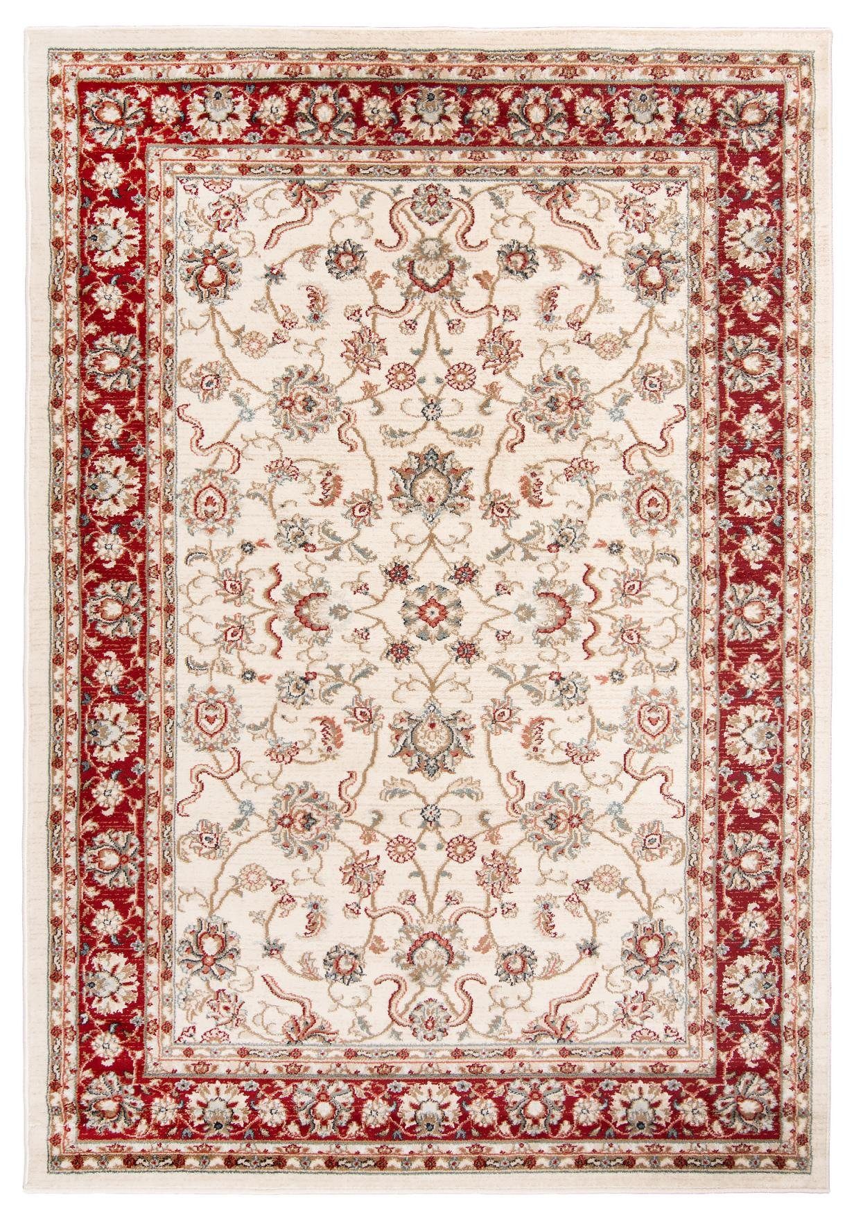 cm, Mazovia, für Traditioneller Orientteppich - Fußbodenheizung, Rot Pflegeleicht, 150 Creme, Teppich Orient 80 x Geeignet Wohnzimmerteppich Teppich Oriente