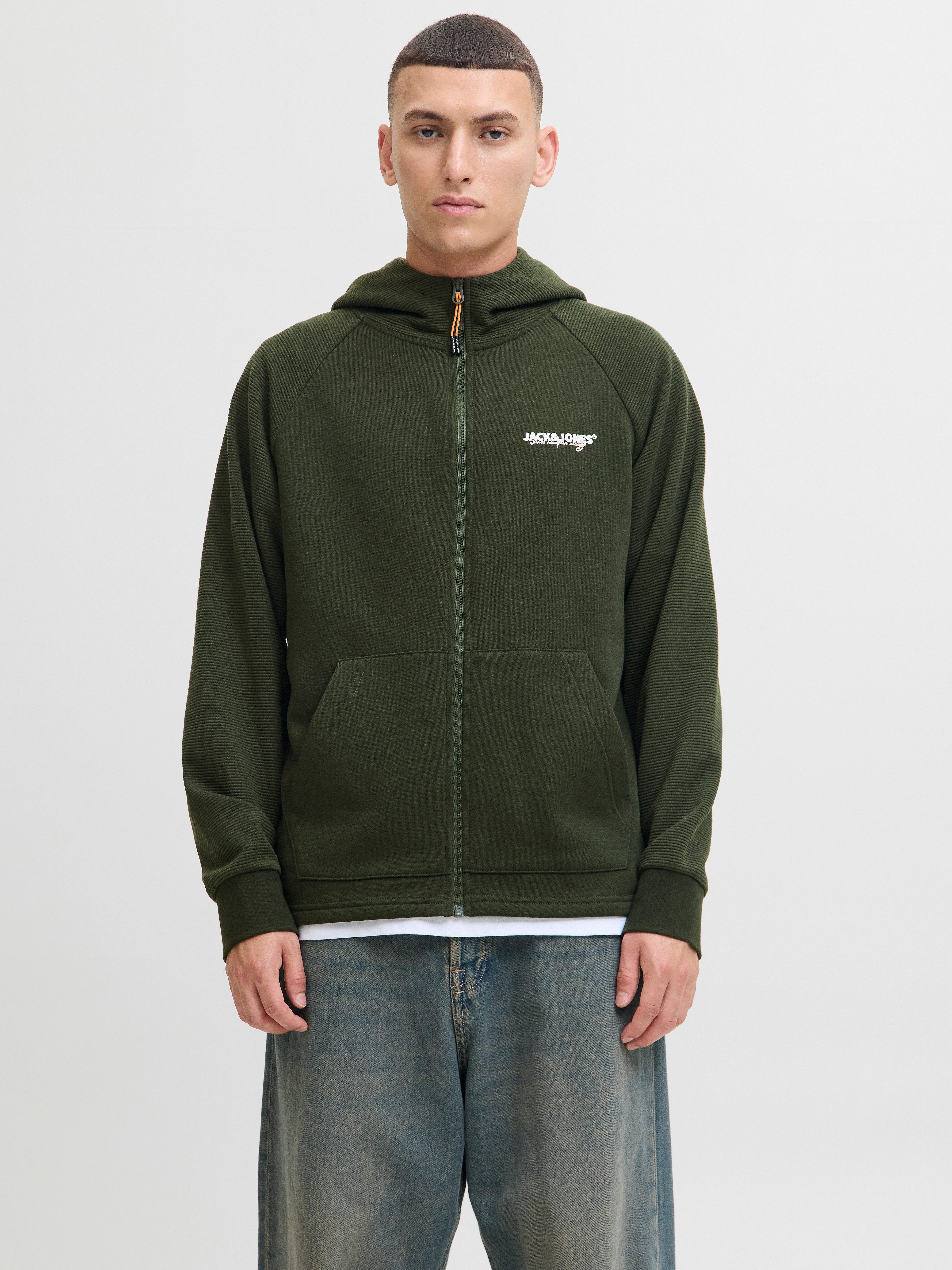 Jack & Jones Kapuzensweatshirt JJTHATCHER SWEAT ZIP HOOD günstig online kaufen
