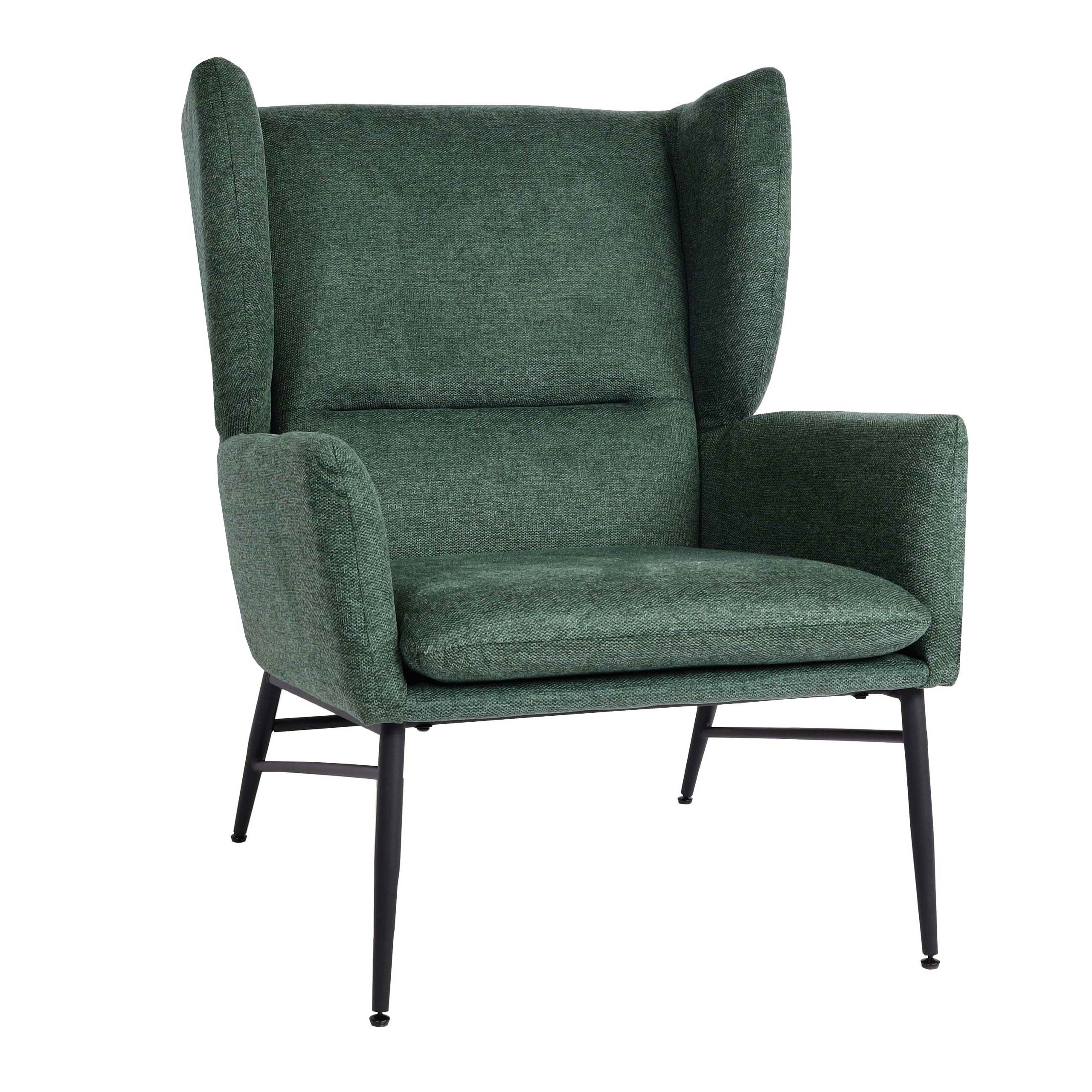 MCW Loungesessel MCW-L62, Extra breite Sitzfläche, Sitzkissen abnehmbar grün