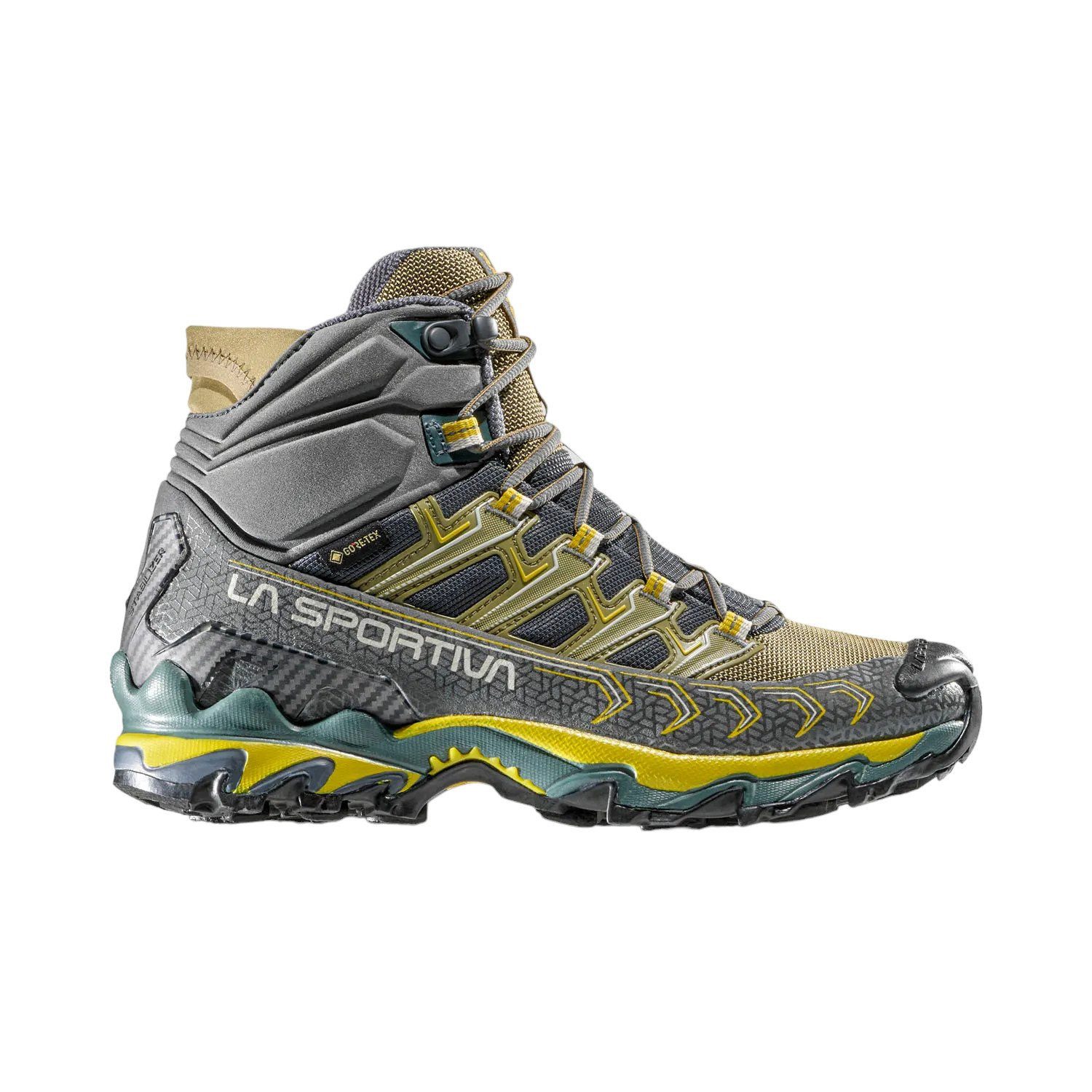 La Sportiva Ultra Raptor II Mid GTX (Fast-Hiking, wasserdicht) charcoalgrau/aloe Wanderschuh