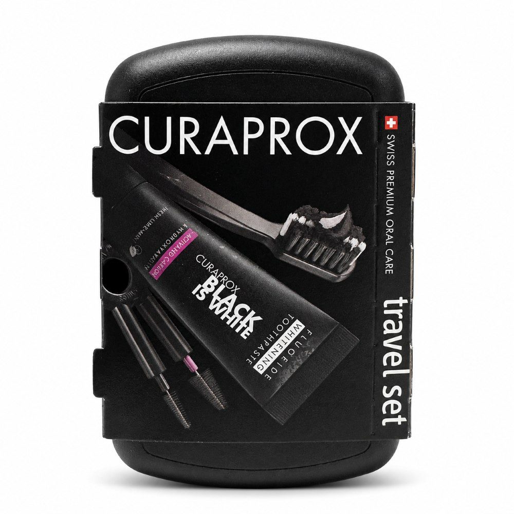 Curaden Germany GmbH Zahnbürste CURAPROX black is white Travel-Set Zahnbürste