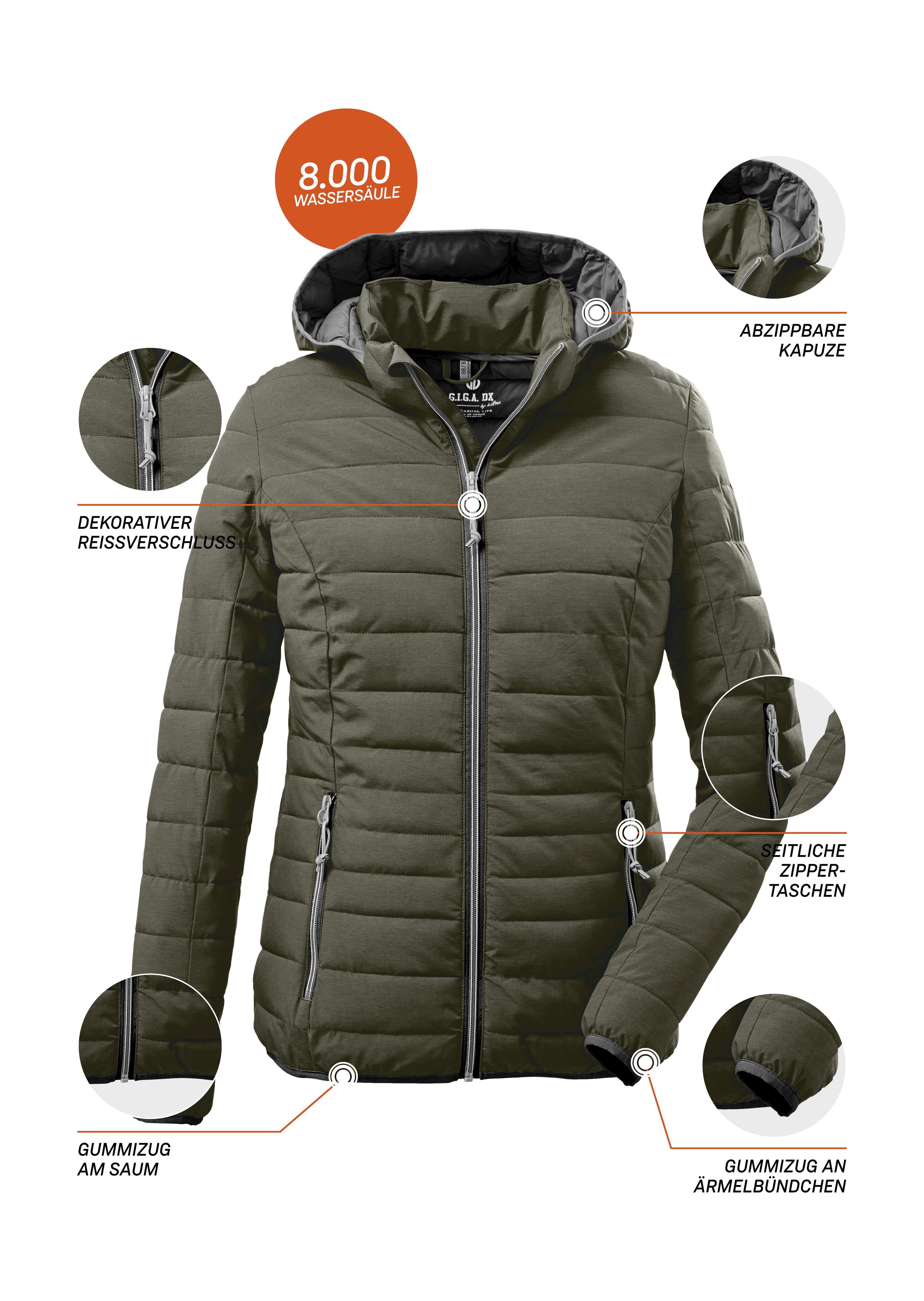 G.I.G.A. DX by killtec Steppjacke Uyaka Leichte, wasserabweisende Damenjacke mit abzippbarer Kapuze