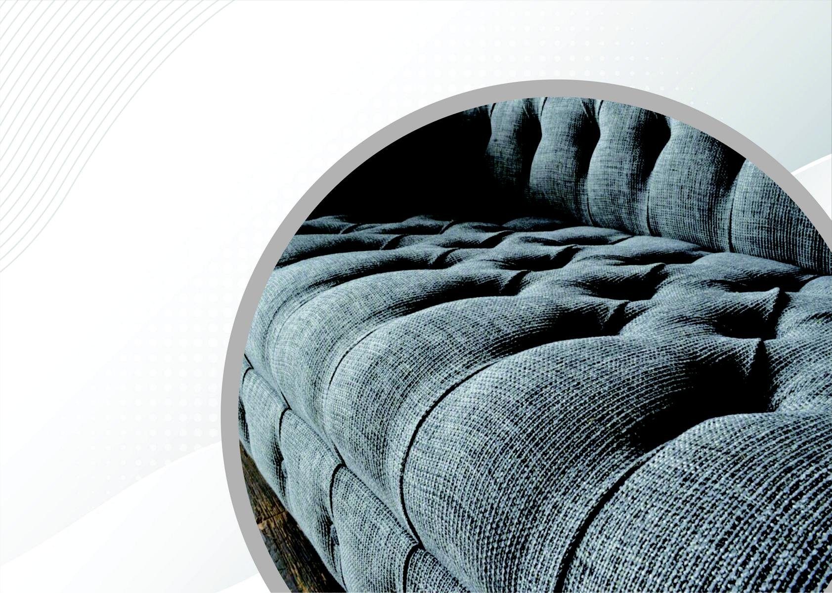 Sitzer Sofa JVmoebel 225 Chesterfield Chesterfield-Sofa, Design 3 cm Couch