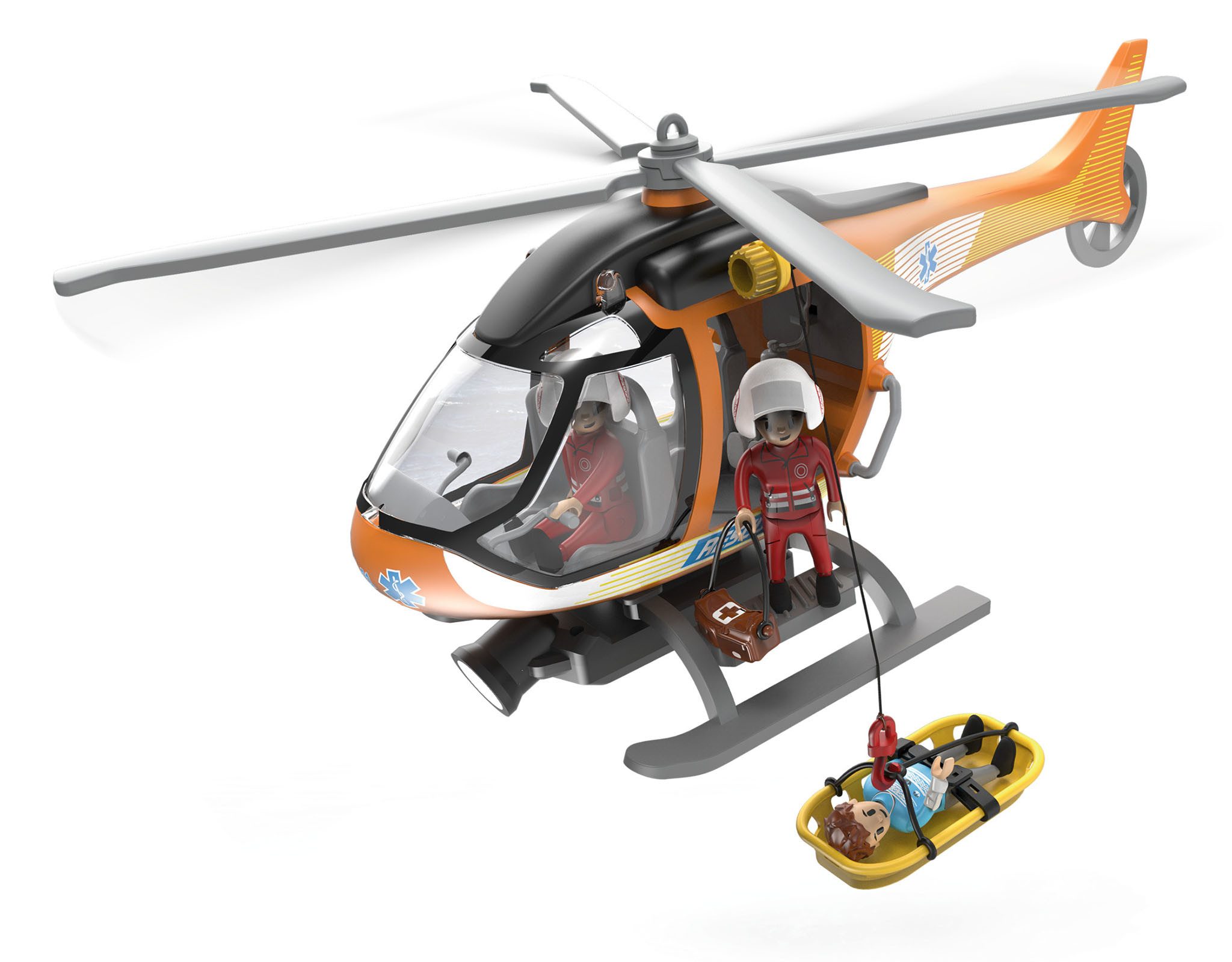 Playtive Spielzeug-Hubschrauber Set Medium, mit Licht- und Soundeffekten Hubschrauber Kinder Spiel