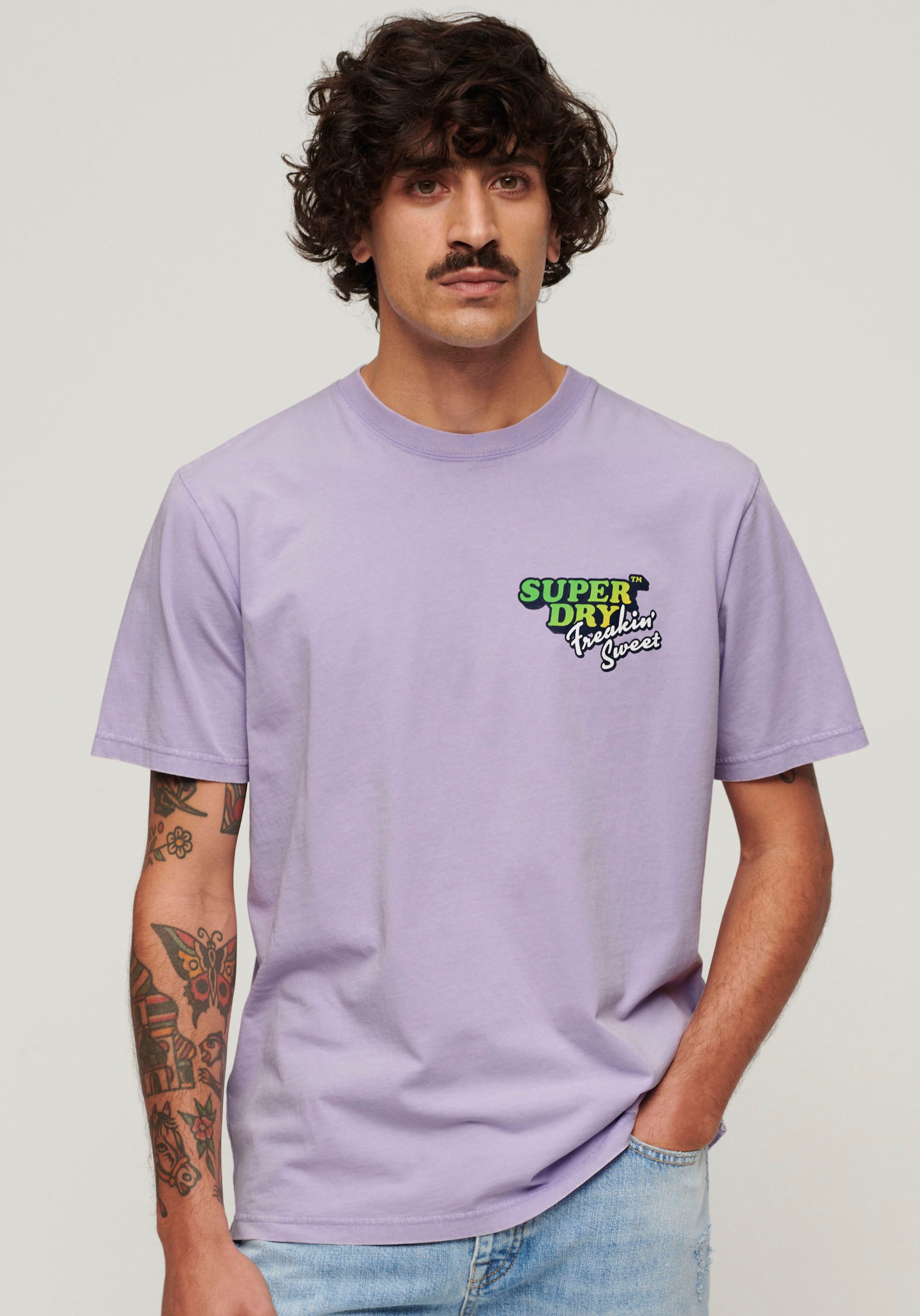 Superdry Print-Shirt SD-NEON TRAVEL CHEST LOOSE TEE