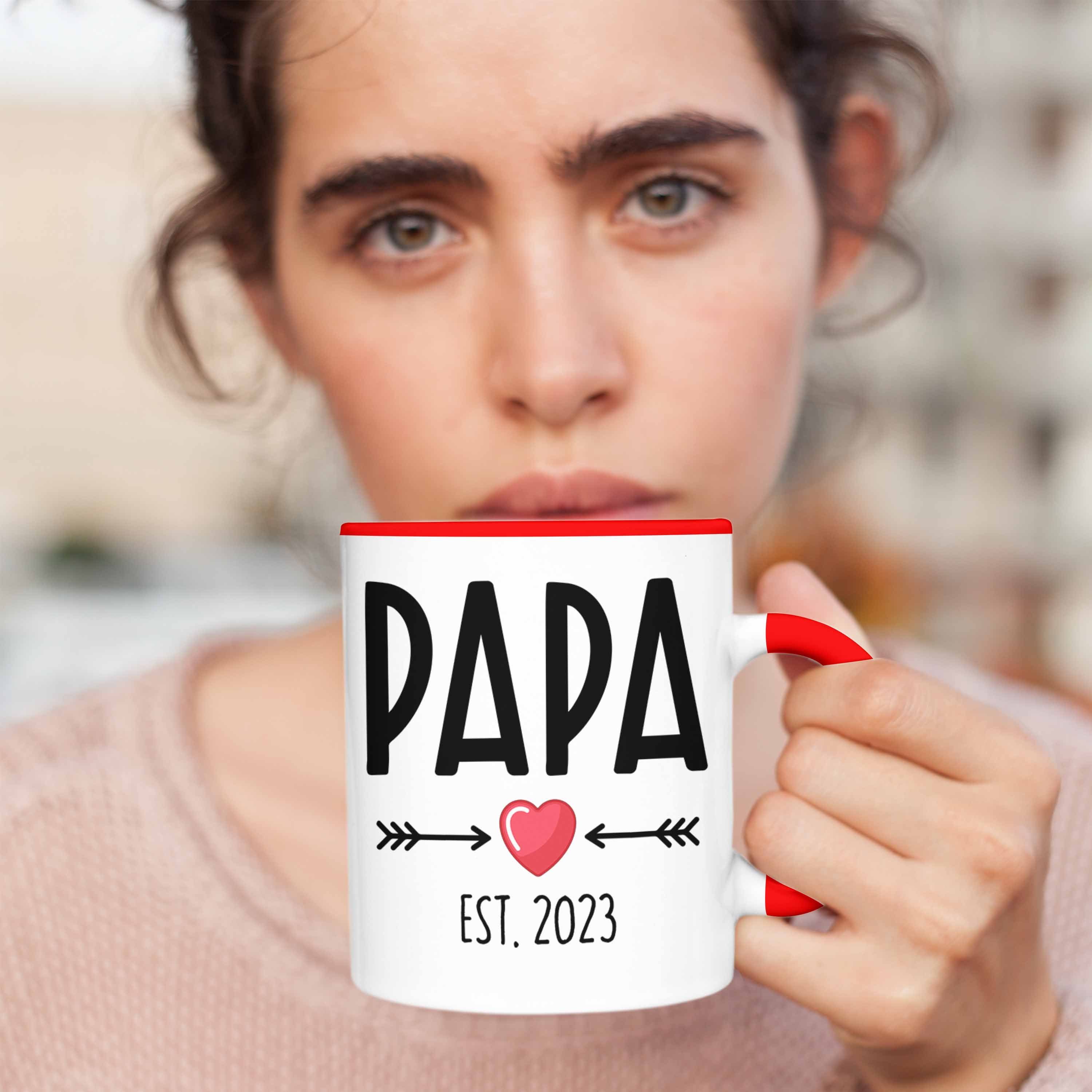 Rot Wirst Tasse Du Geschenk 2023 Papa Trendation - Tasse Trendation Schwangerschaft