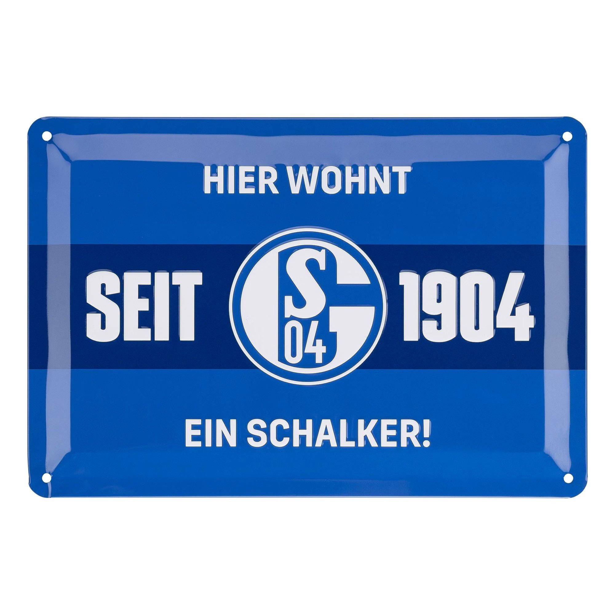 FC Schalke 04 Metallschild Blechschild Hier wohnt ein Schalker, (1 St) günstig online kaufen