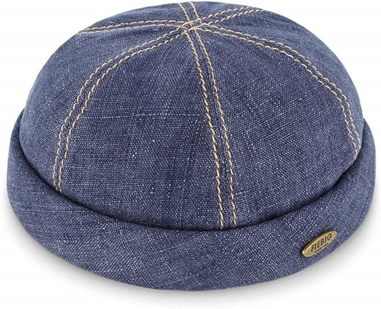 Fiebig Flat Cap Dockermütze Leinen, Dockercap mit Rollrand, mit Baumwollfut günstig online kaufen