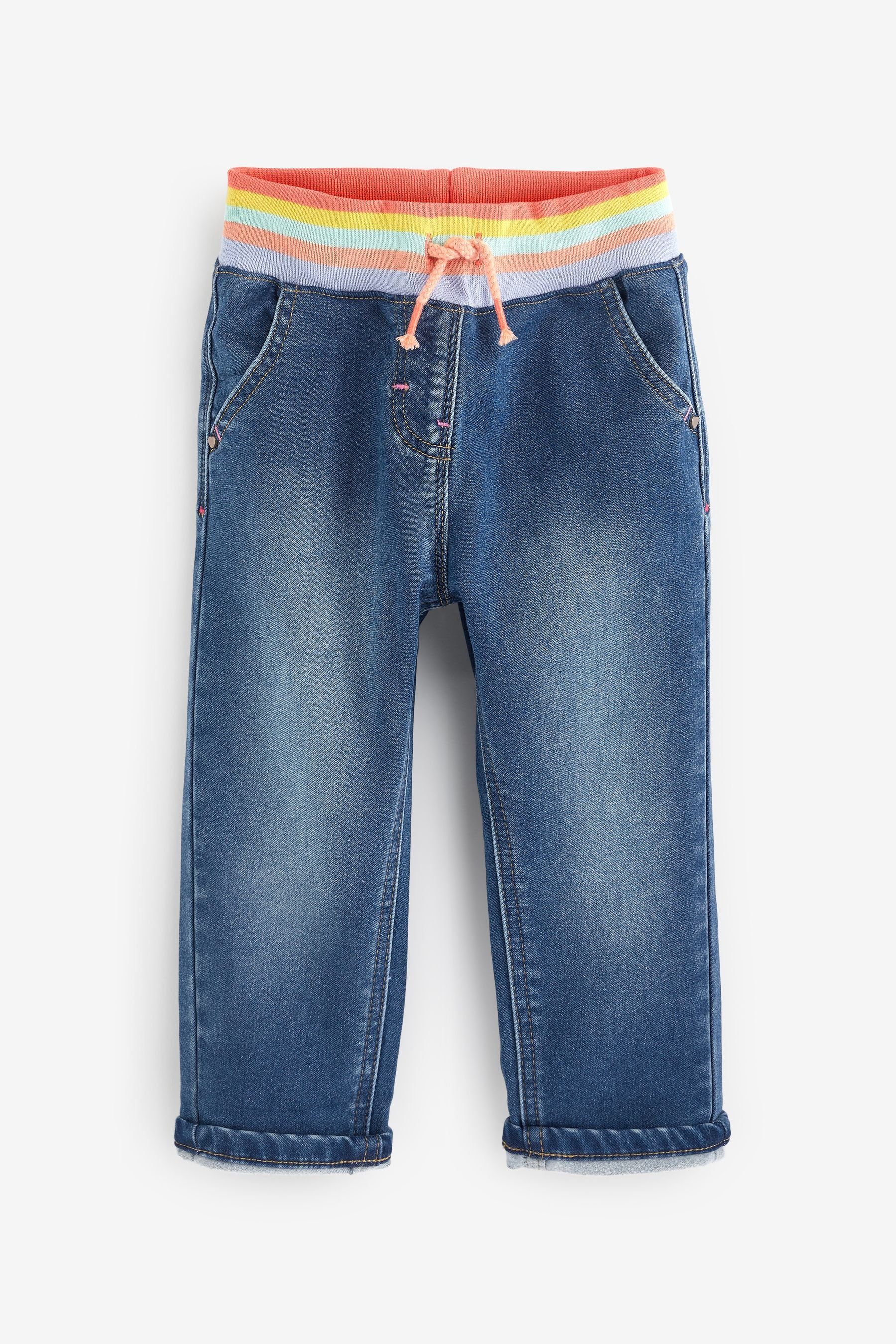 Next 5-Pocket-Jeans Schlupf-Jogginghose (1-tlg) Blue Denim